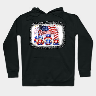 4th Of July Patriotic Gnomes Sunglasses American Fireworks Hoodie